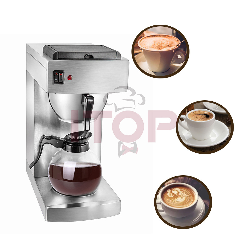 Commercial Stainless Steel Turkish Arabic Americano Electric Single Head Thermostat Coffee Machine Office Drip Coffee Maker