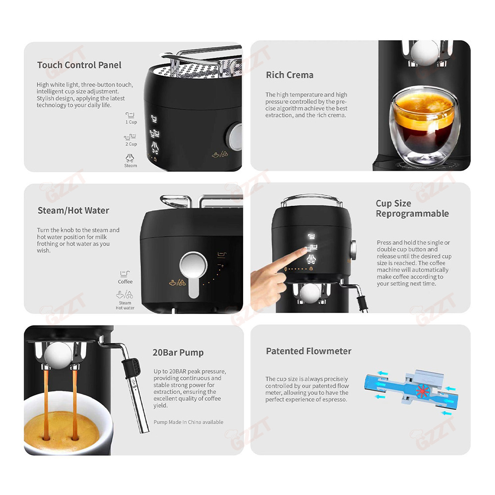 Coffee Machine For Espresso E.S.E Pods Machine Semi Auto Multi Espresso Coffee Maker Machine cappuccino Coffee Maker