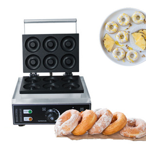 Factory Price Snack Fast Food Equipment Electric Waffle Maker Baked Mini Donut Machine 6 Hole Baking Donut Waffle Maker