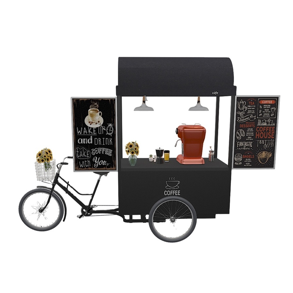 Outdoor Pancake Snack Vending Tricycle Mobile Electric Food Three Wheel Bike For Sale