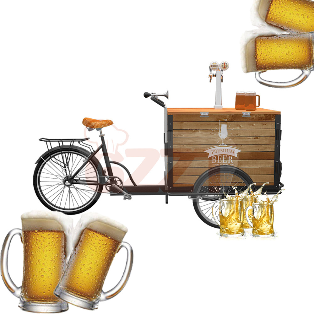 Multifunctional Pedal Craft Beer For Sale Retro Beer Bicycle Beer Vending Scooter For Sale