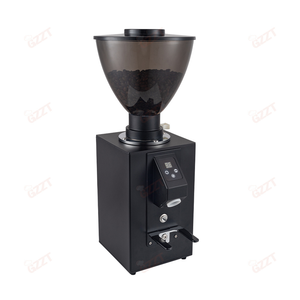 110V 220V 1000G Italian Professional Coffee Grinder Doser Automatic For Cafes Stainless steel flat Burrs 64mm Black Square Body