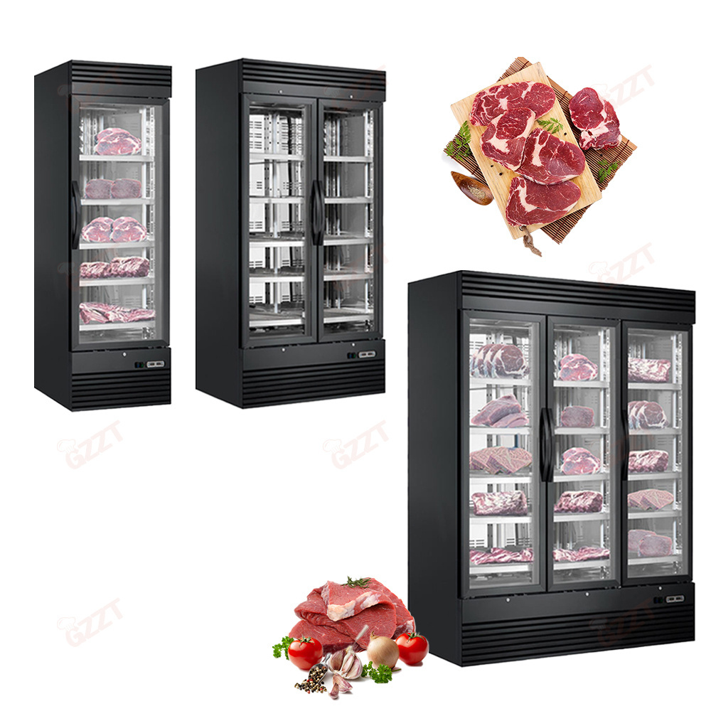 Commercial Cheese Meat Beef Steak Storage Dry Age Curing Chamber Fridge Refrigerator Cabinets With Stable Import Cooling System