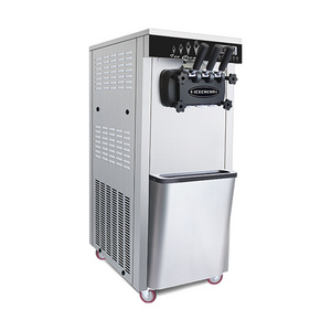 18-22L/H Commercial Three Flavors Automatic Ice Cream Machine Milk Powder Restaurant Milkshake Machine Real Fruit Icream Machine