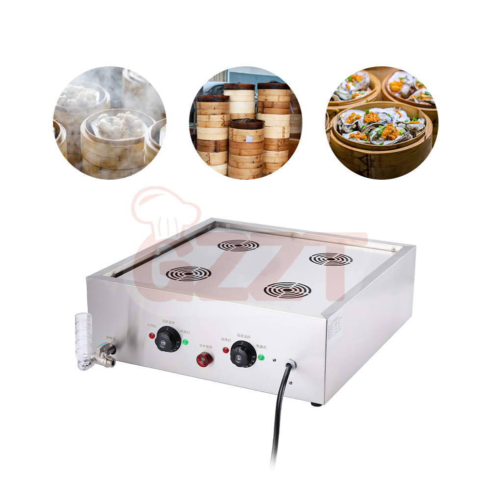 Professional Electric Tortilla Baozi Steamer Food Processor Dumpling Noodle Bun Steamer Machine With Anti-Dry Burning Function