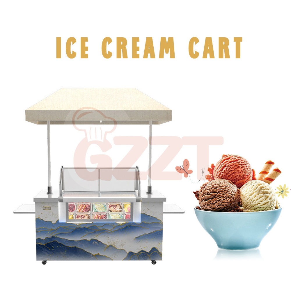 OEM Mobile Street Fast Tricycle Food Truck Customized Street Kitchen Ice Cream Vending Van Electric Hot Dog Cart