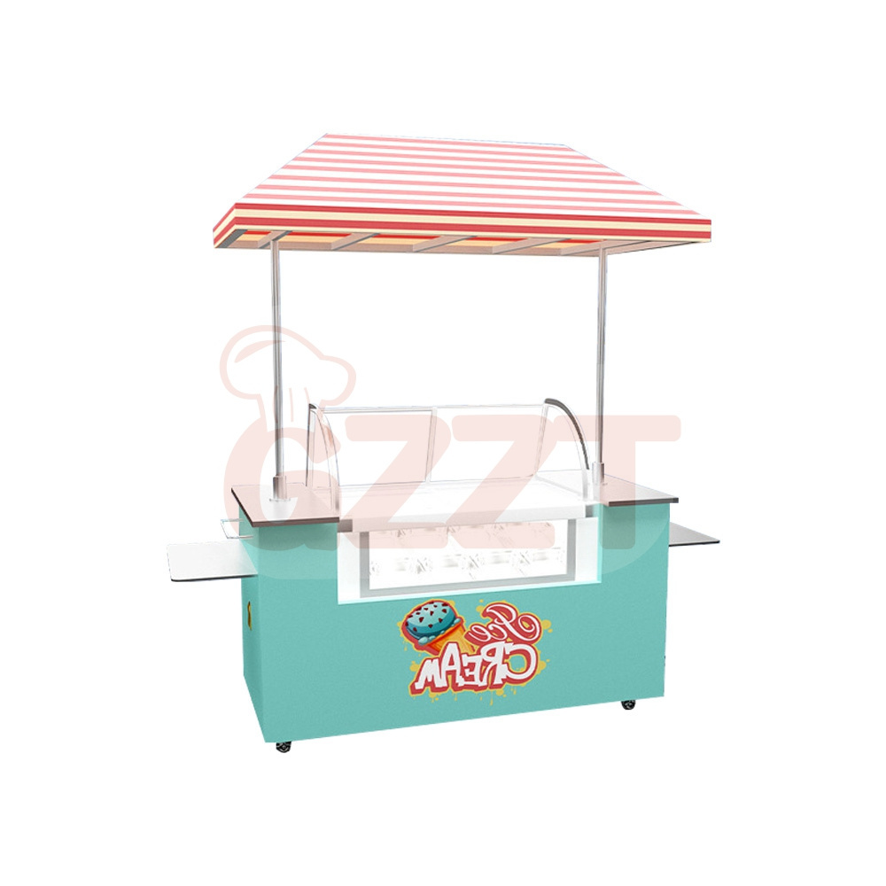 OEM Mobile Street Fast Tricycle Food Truck Customized Street Kitchen Ice Cream Vending Van Electric Hot Dog Cart