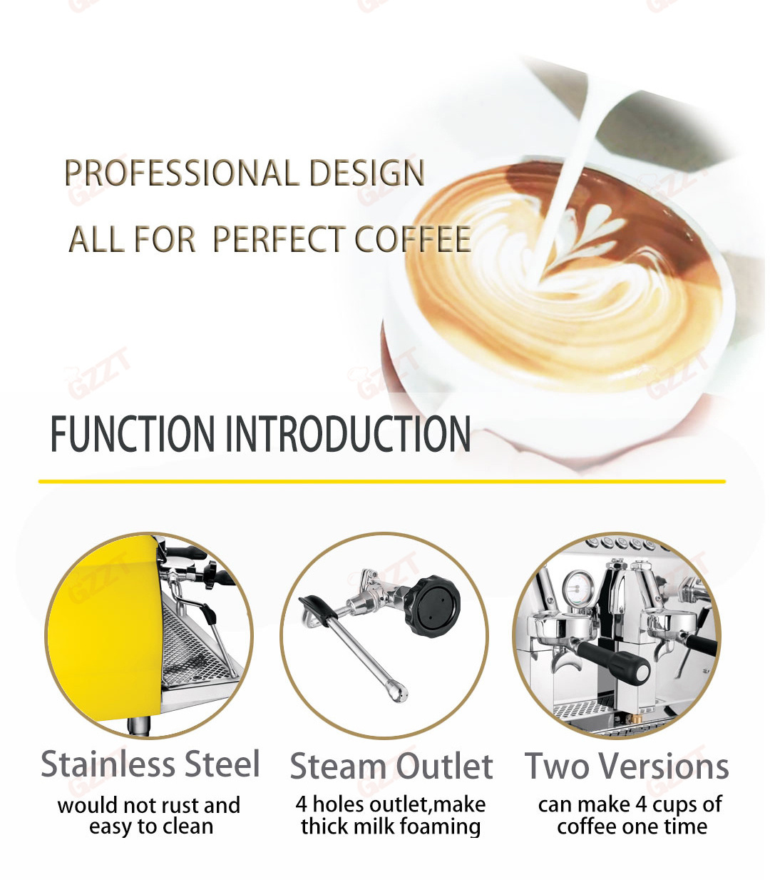 Chef Prosentials 2 Head 11L Copper Double Boiler Commercial Espresso Machine  Coffee Shop Professional Automatic Coffee Maker