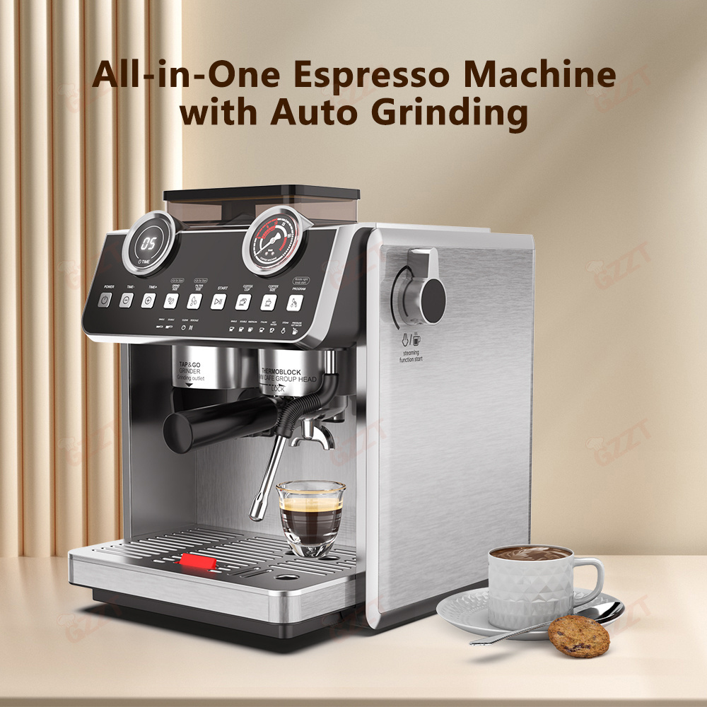 Dual Boiler Double pump Electric Coffee Machine Multi-functional Espresso With Bean Grinding Pressure For Home Hotel Office Use