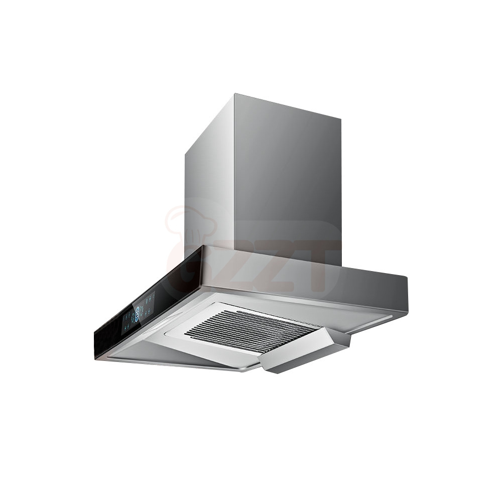 Touch Screen 90Cm Range Hood 900Mm Power Frequency Conversion Kitchen Hood Top Suction T-Type Range Hood