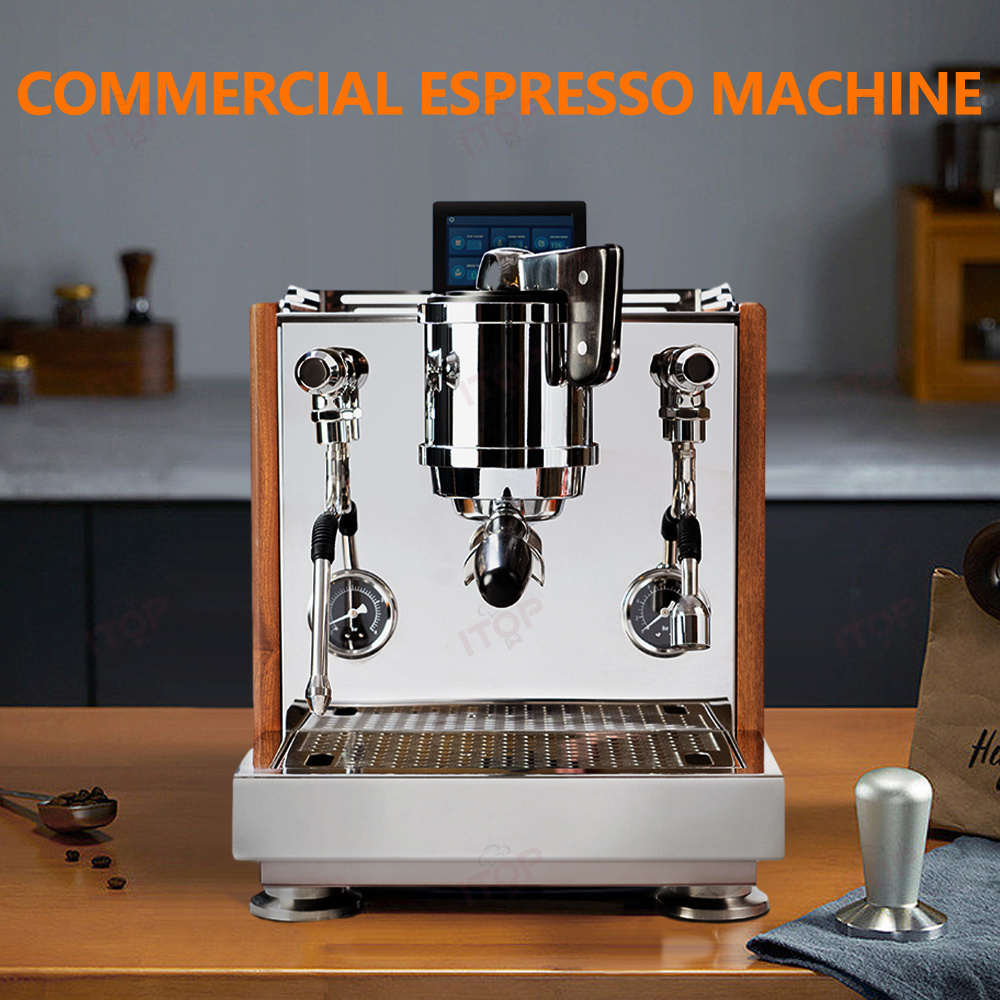 Dual pressure gauge Two Boilers Multifunctional Automatic Coffee Maker Commercial Home Use Electric Espresso Coffee Machine