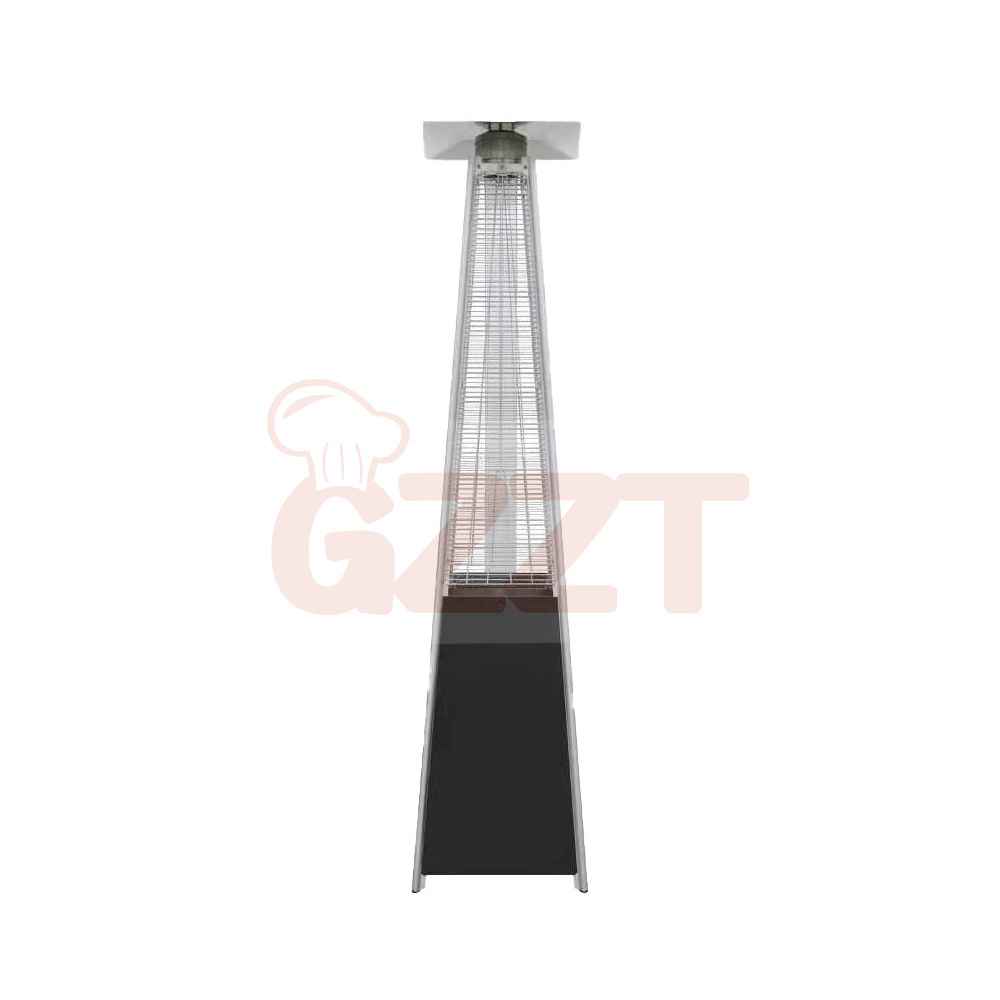 Flame Gas Patio Heater Factory Supplier Butane Stainless Steel Tower Pyramid Gas Flame Patio Heater