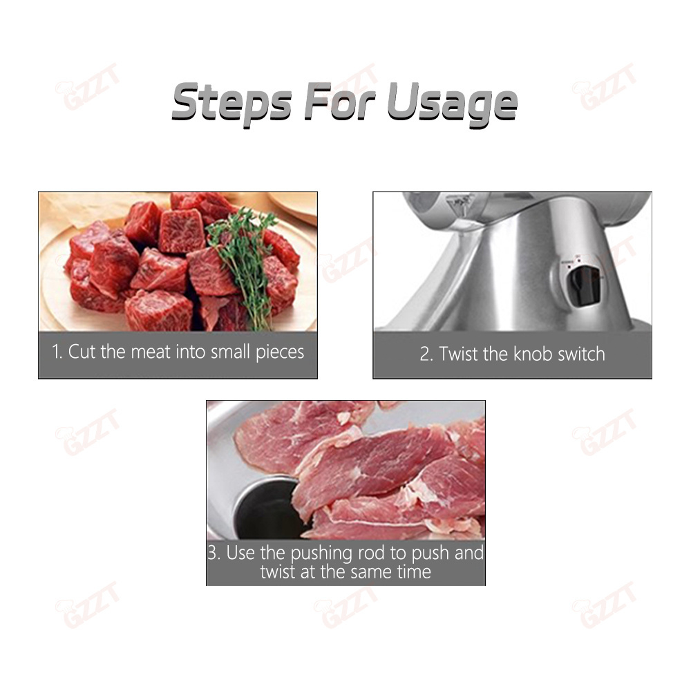 1500w Restaurant Kitchen Appliances Meat Mincer Forward and reverse function Industrial Commercial Electric Frozen Meat Grinders