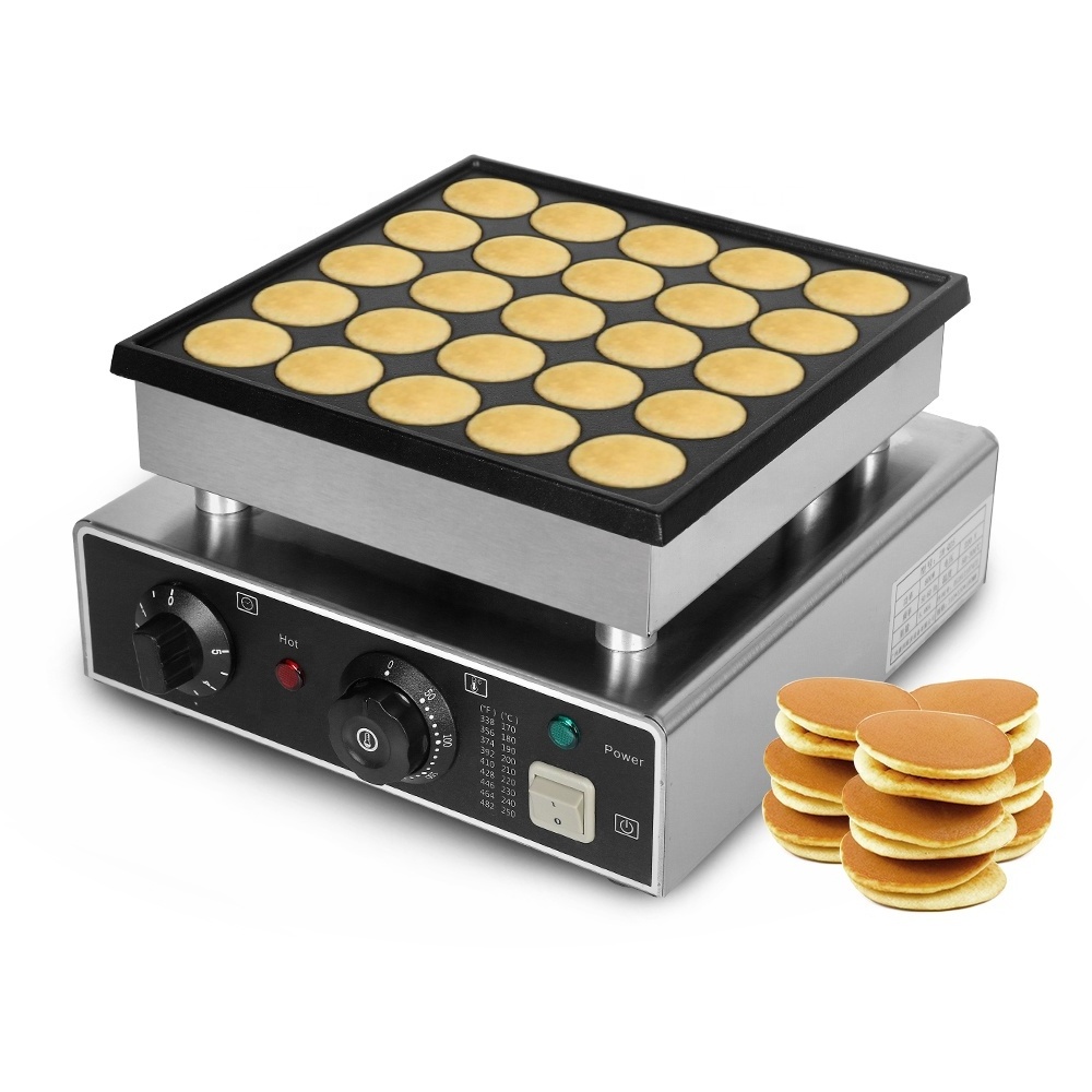 25 Holes Mini Waffle Maker Commercial Pancake Machine Commercial Industrial Pancake Maker Non-stick Snack Machine