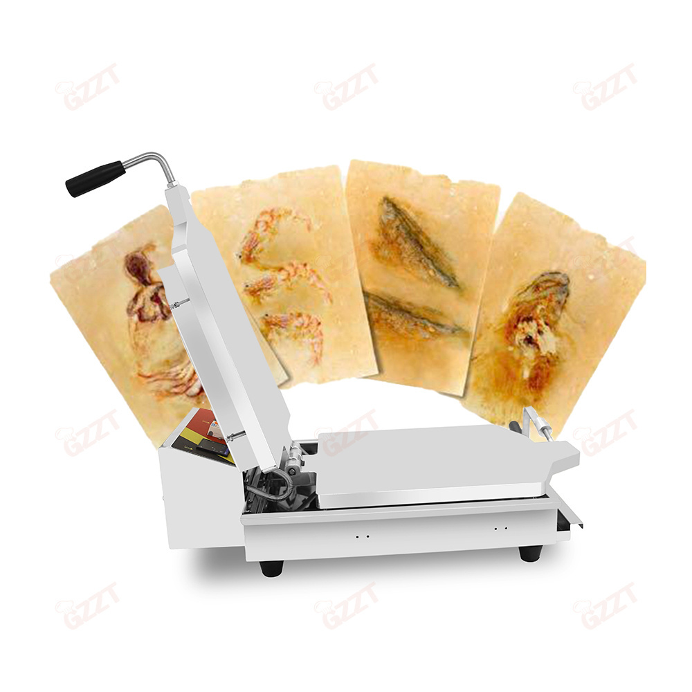 110V 220V Setting Time Temperature Crispy Fossil Seafood Pie Maker Scallop Cracker Machinery Senbei Making Maker Machine