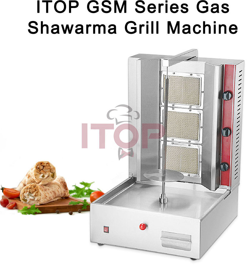 Factory Commercial Baking Kebab Machine Mini Doner Chicken Shawarma Grill Cutting Maker Machine Electric