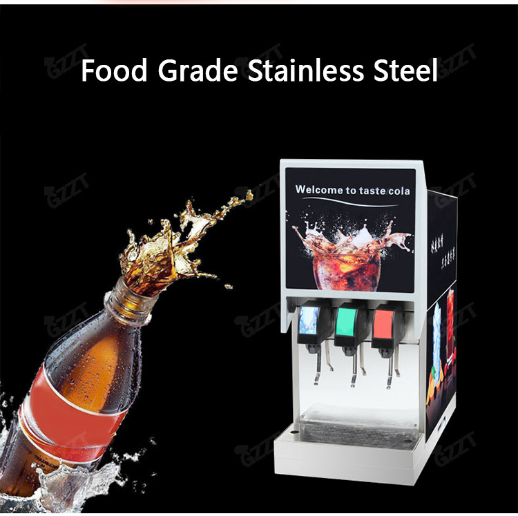 High Quality Commercial Bubble Carbonated Beverage Mix Machine 3 Flavor Cola Dispenser Soda Fountain Machine For Cold Drink Shop