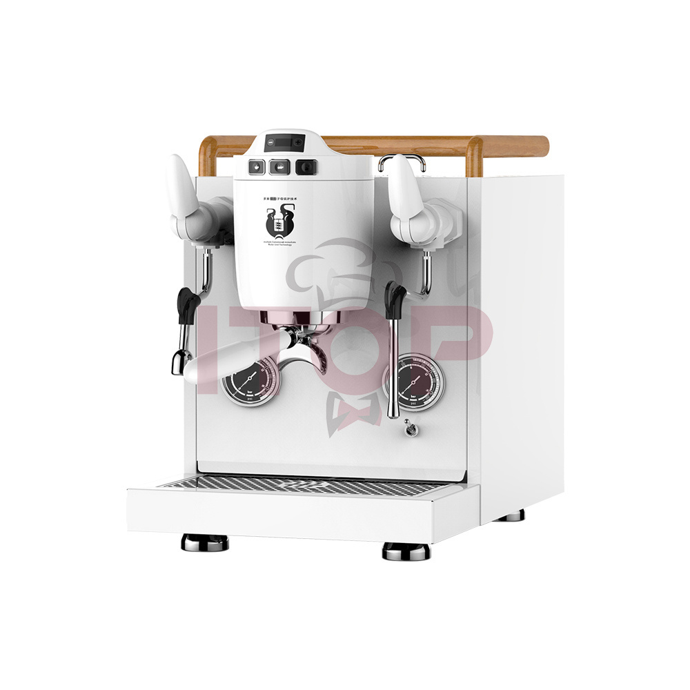 9 Bar Imported Rotary Pump Dual Boiler Coffee Machine Single Group Cappuccino Commercial Best Espresso Caffe Maker