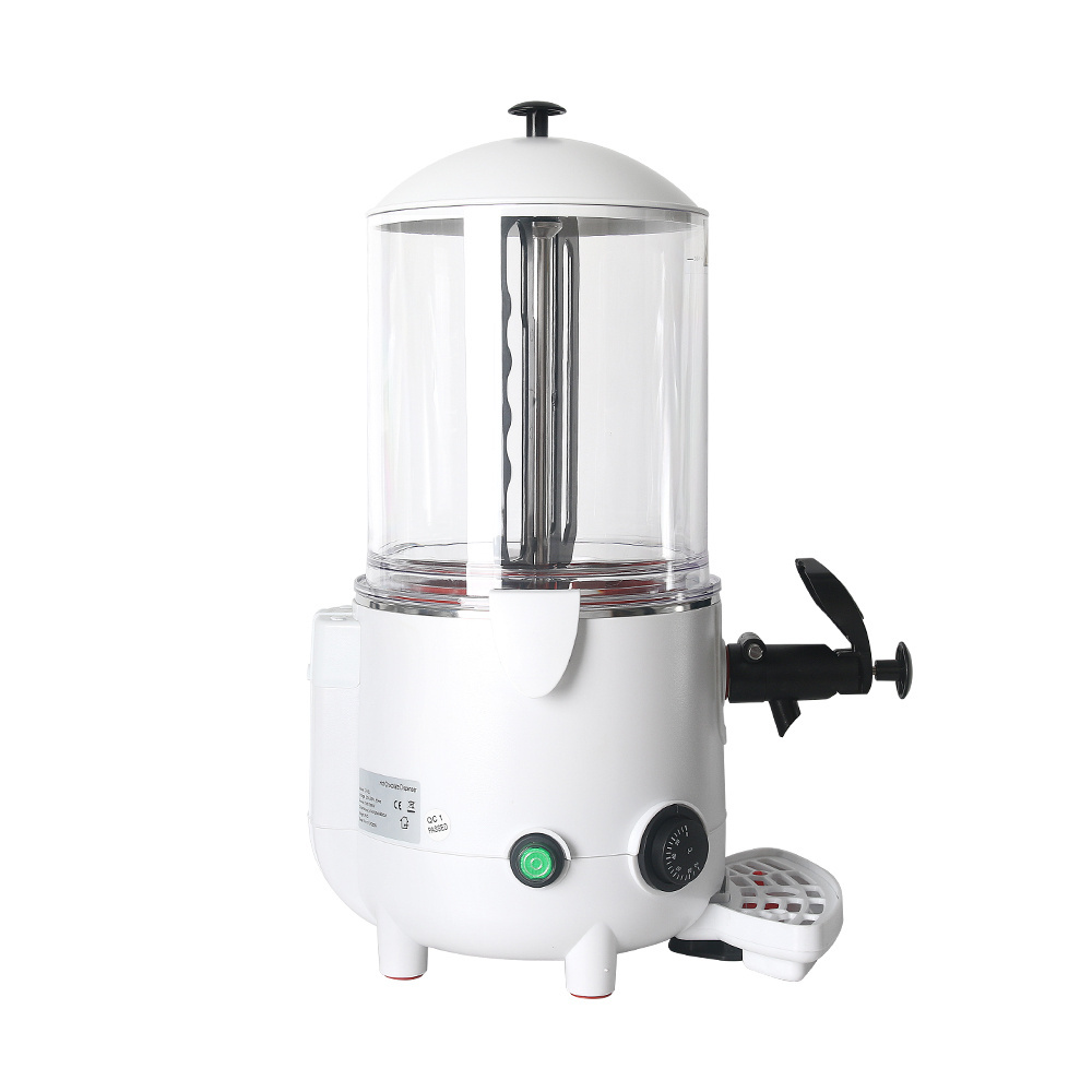 GZKITCHEN Hot Chocolate Dispenser Water Bath system 10L Beverage Coffee Milktea Mixer Hot Chocolate Warmer Machine White