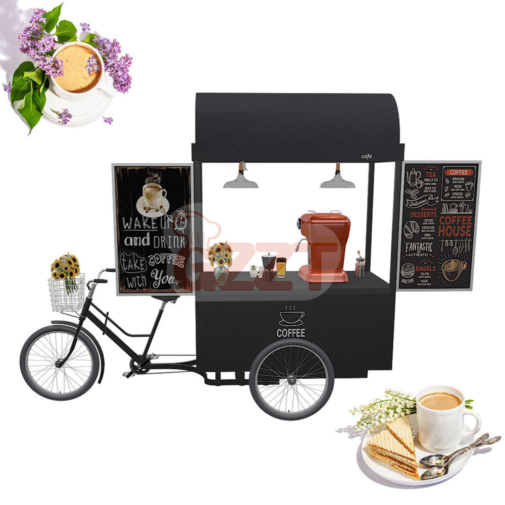 Newly Designed Street Snack Food Cart Mini Food Coffee Cart