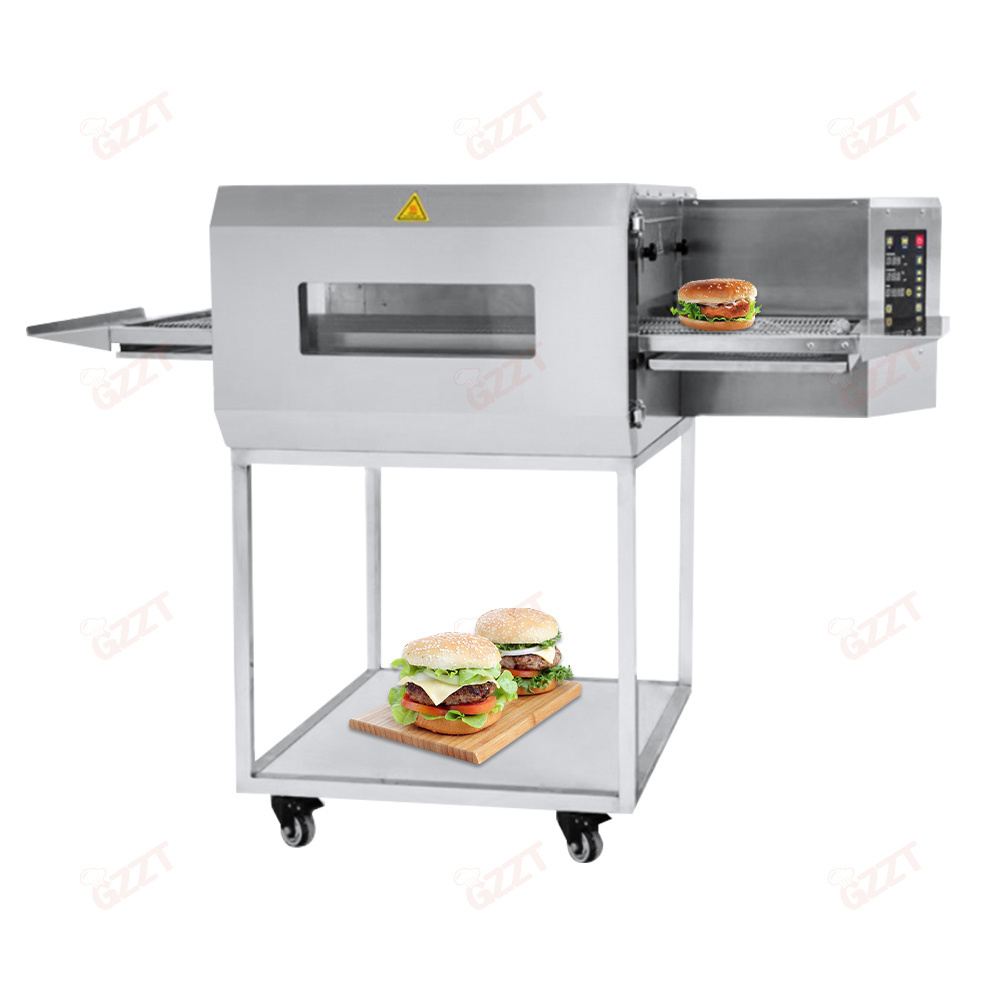 Stainless Steel Hot Air Circulation Gas Conveyor Pizza Oven For Bakery 15 Inch Commercial Electric Gas Conveyor Pizza Oven