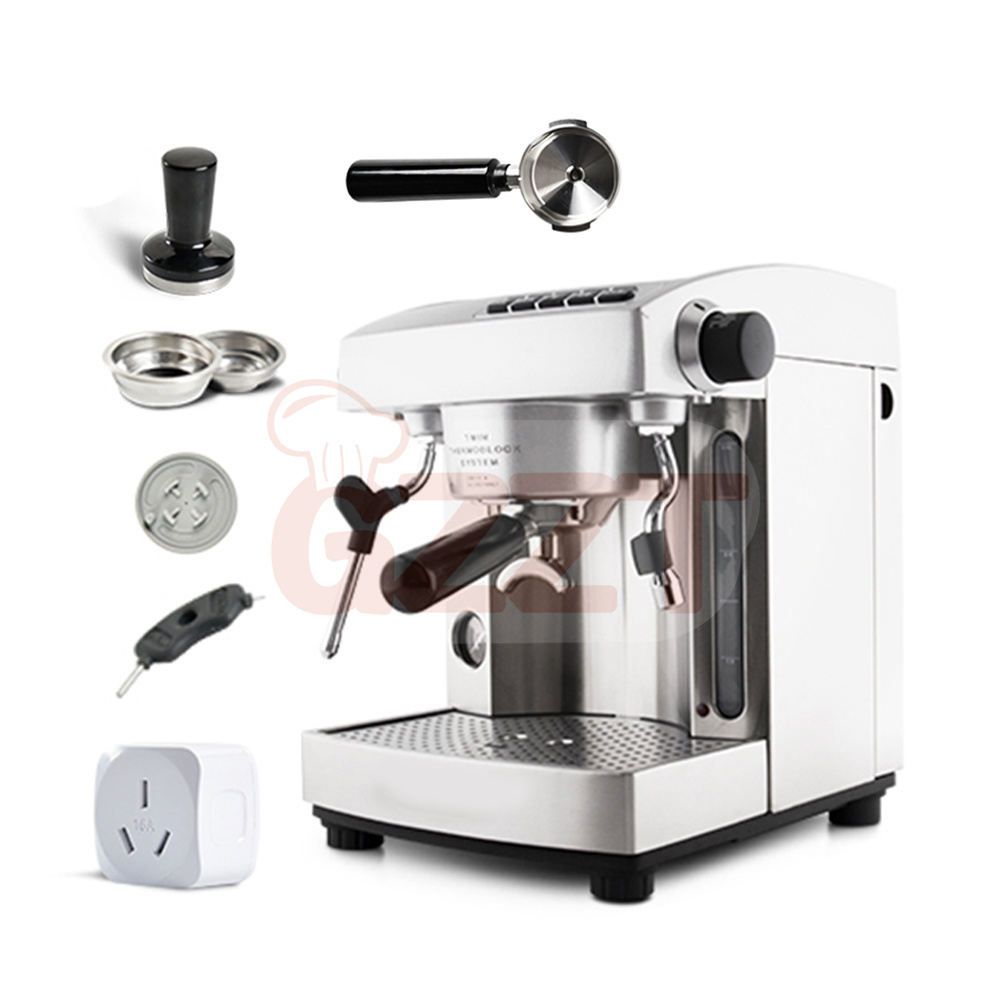 One Cup Two Cup Semi Automatic Americano Coffee Maker Machine Coffee Machine Milk Frother Automatic Coffee Making Machine