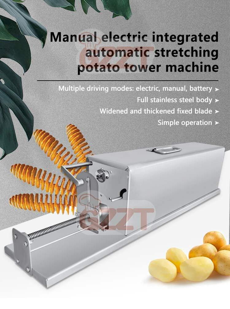 Low Price Potato Twister Chips Cutting Machine / Potato Tower Cutting Machine / Electric Spiral Potato Cutter