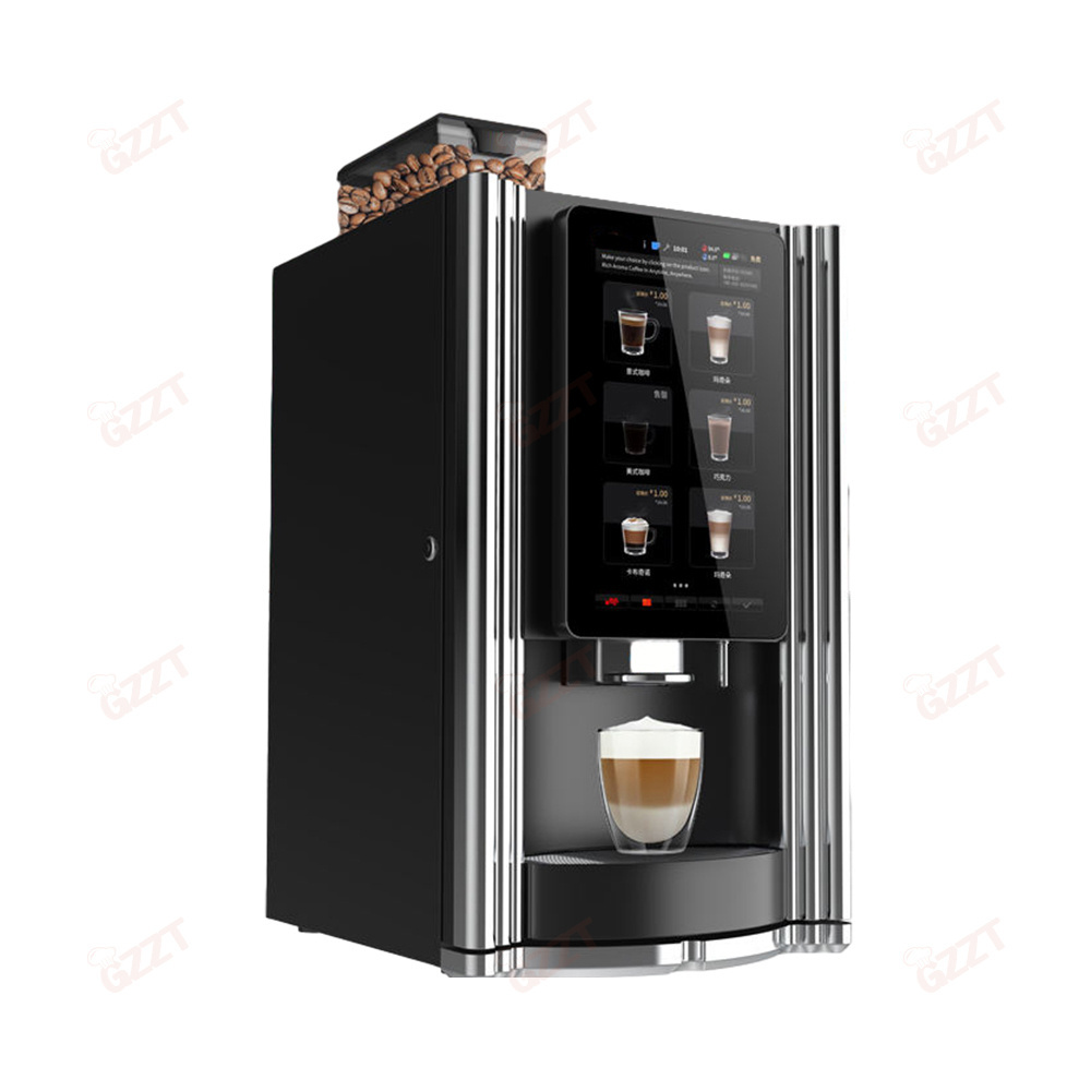 Multi-function payment IOT Touch Screen Auto Commercial Espresso Cappuccino latte mocha Hot chocolate Coffee Vending Machine