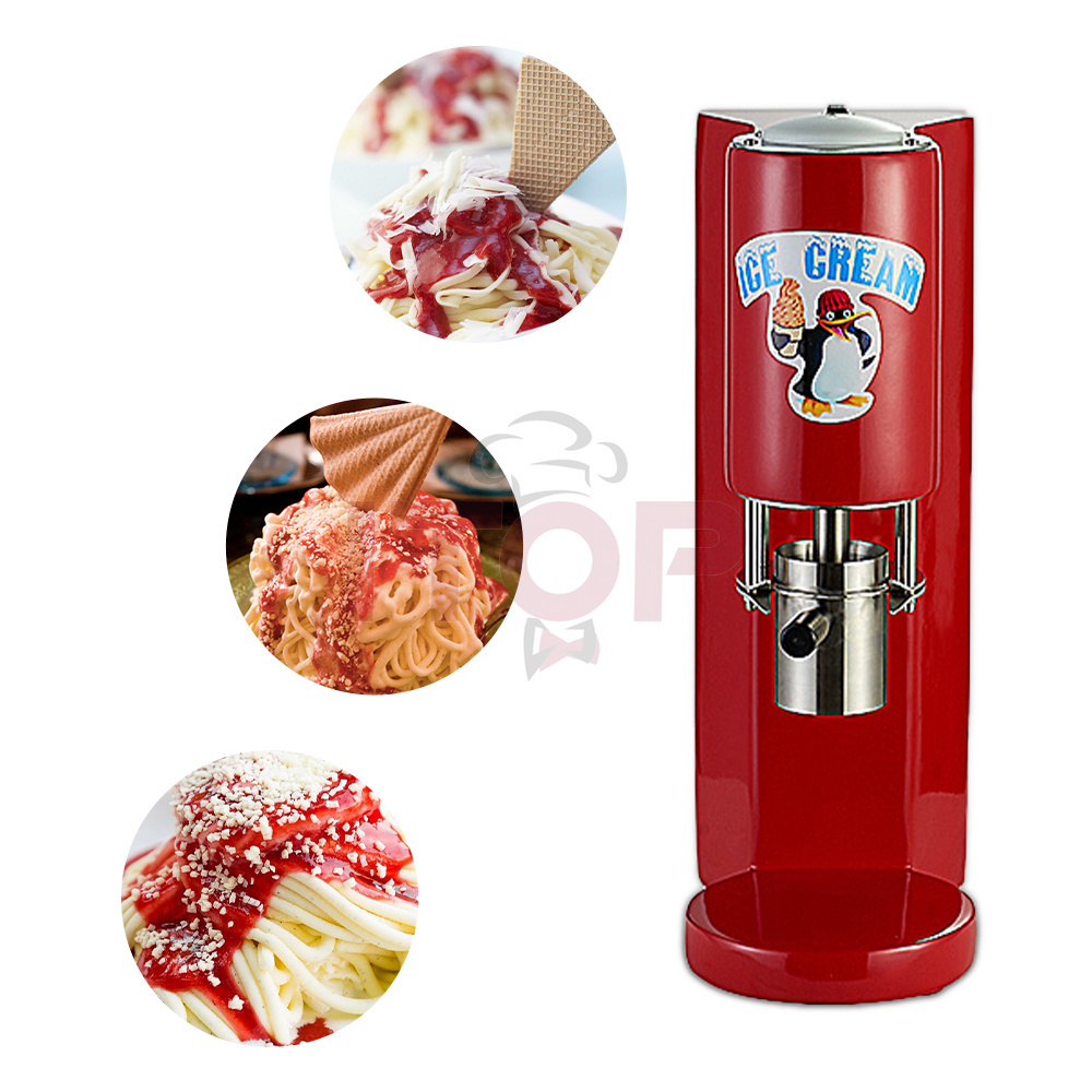 High Quality Spaghetti Ice Cream Machine Chinese New Products Ice Cream Machine  With 4 Different Shapes Noodle Mold