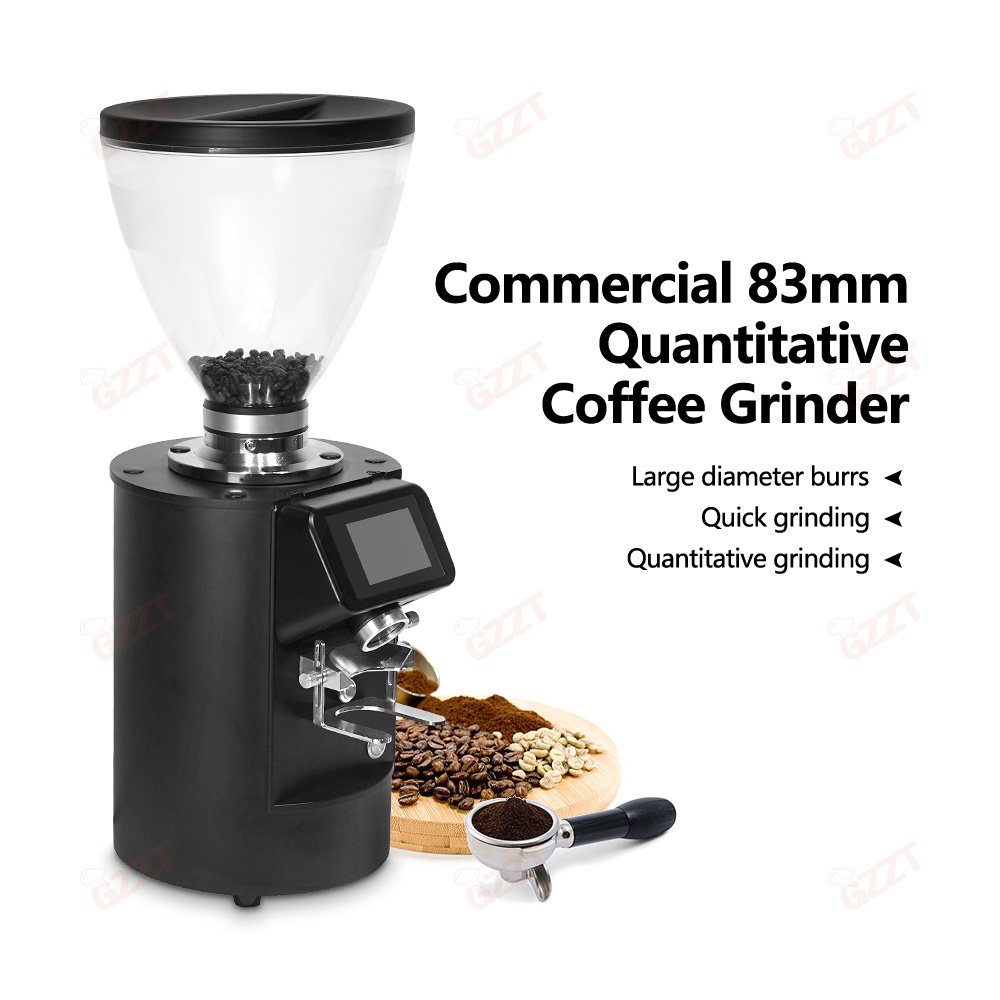 1000g large bean hopper 83MM Household Commercial Automatic Electric Coffee Grinder Ce without flying powder Less clumping