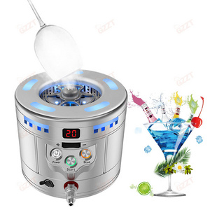 Two in one Portable Electrical Dry Ice Bock Maker Machine Food Grade To Make Atmosphere Smoke Frozen Glass Drink Cup Machine