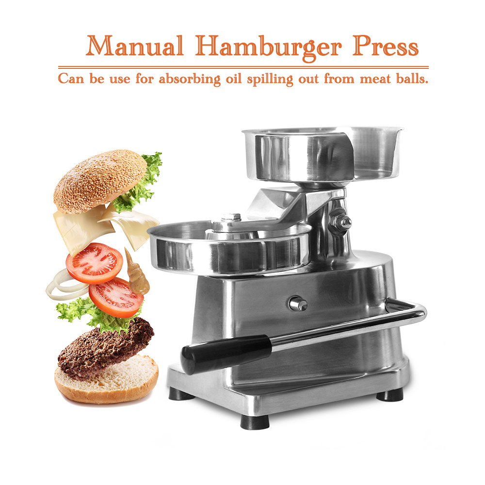 GZKITCHEN Hamburger forming machine Meat Press Machine 4 inch with 500 pcs patty paper