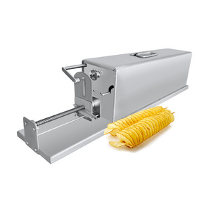 Hand Crank Twist Potato Chips Cutter Potato Spiral Slicer Cutter Automatic Making Twist Potato Tower Machine