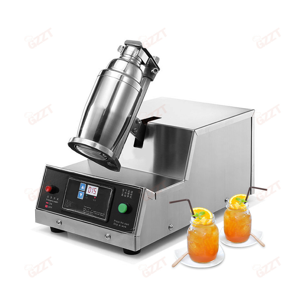 Wholesale Computer Smart Panel milkshake machine Bubble Tea Shaker Milk Tea Bottle Stainless Steel Auto Boba Tea Shaking Machine