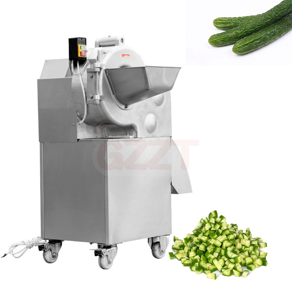 Commercial Small Automatic Vegetable Carrot Potato Cucumber Onion Cutting Machine Fruit Vegetable Cutter Cuber Dicer Machine