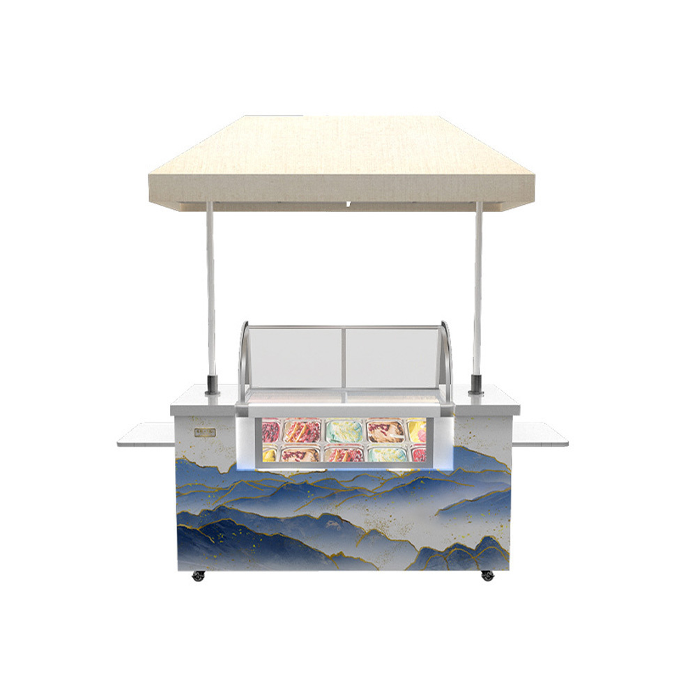 OEM Mobile Street Fast Tricycle Food Truck Customized Street Kitchen Ice Cream Vending Van Electric Hot Dog Cart