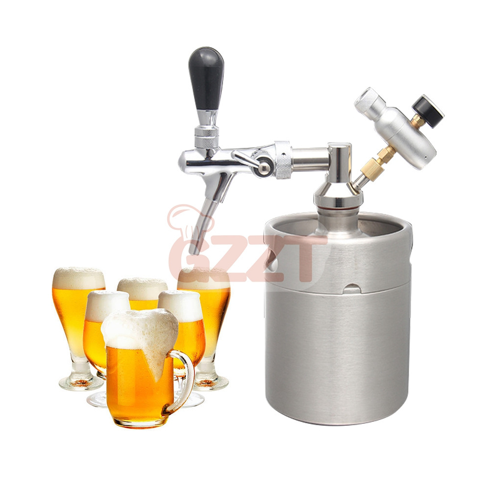 Draft Beer Growler Beer Barrels Stainless Steel 304 Mini Beer Keg 5L 10L 3.6L 4L 2L with CO2 Regulator