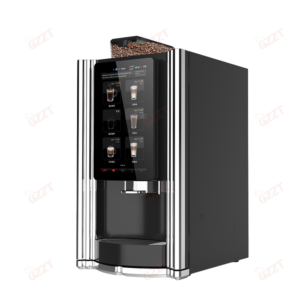 Wifi Remote control system Big Touch Screen Table Smart Fresh Ground Coffee Vending Machine With Imported EVOCA group grinder