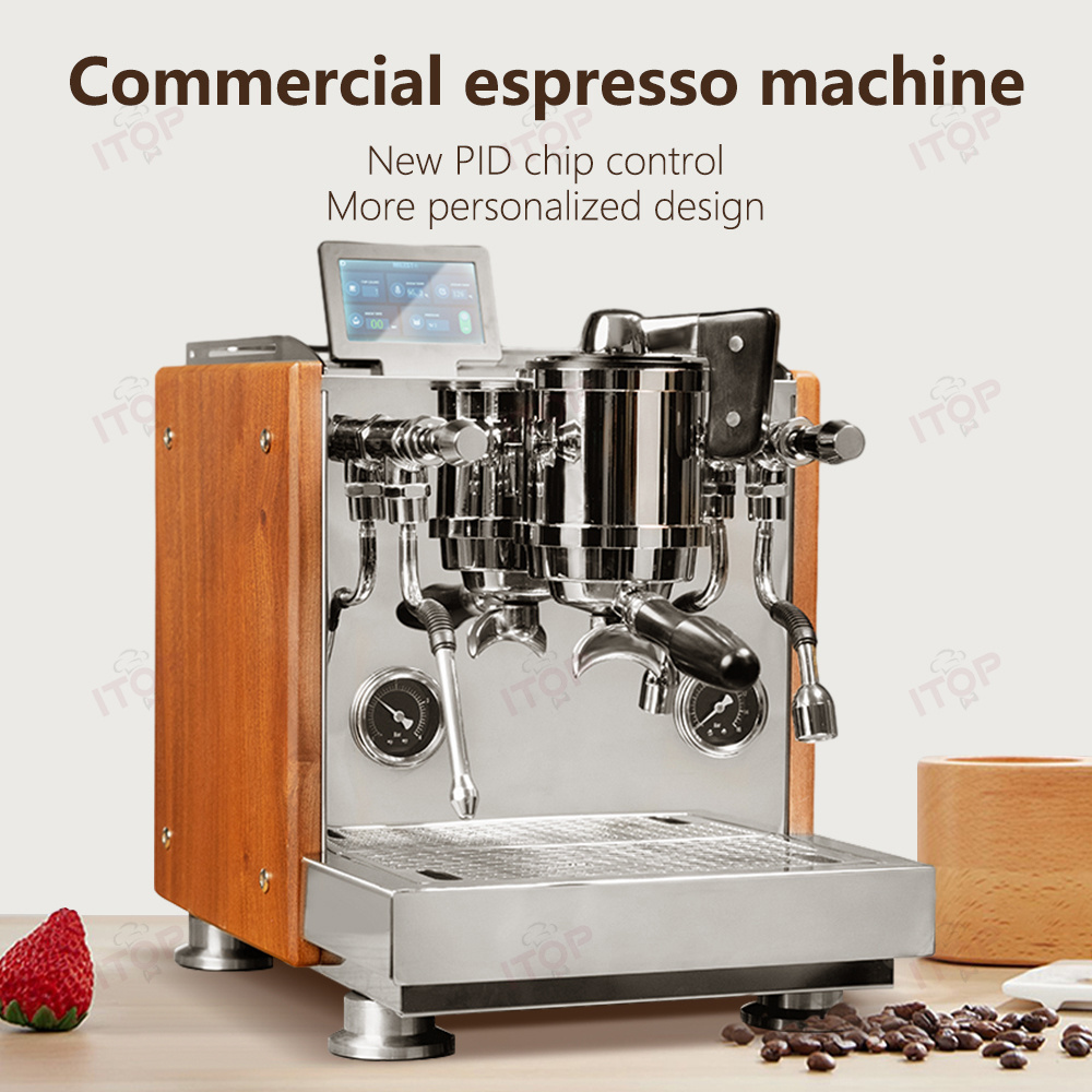 Dual pressure gauge Two Boilers Multifunctional Automatic Coffee Maker Commercial Home Use Electric Espresso Coffee Machine