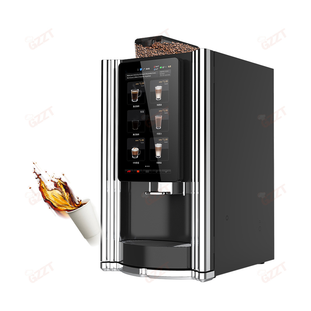 Wifi Remote control system Big Touch Screen Table Smart Fresh Ground Coffee Vending Machine With Imported EVOCA group grinder