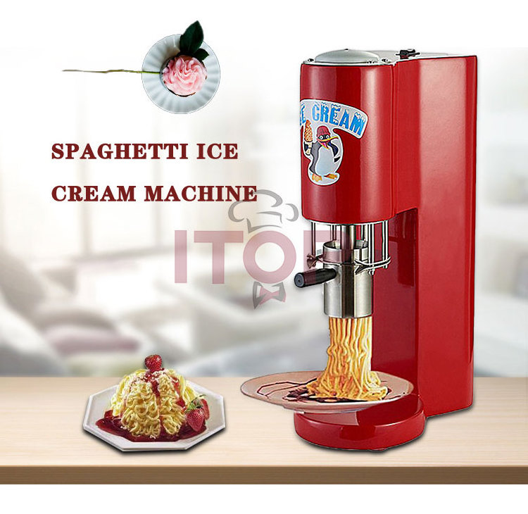 High Quality Spaghetti Ice Cream Machine Chinese New Products Ice Cream Machine  With 4 Different Shapes Noodle Mold