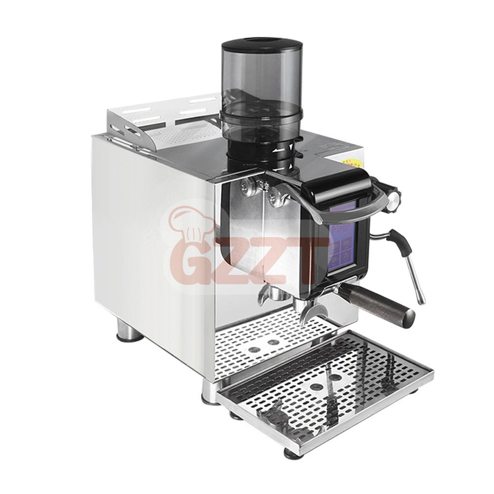 Hot Selling Cafe Shop 9bar Commercial Electric Expresso Coffee Machine With Manual Lever Burr Grinder