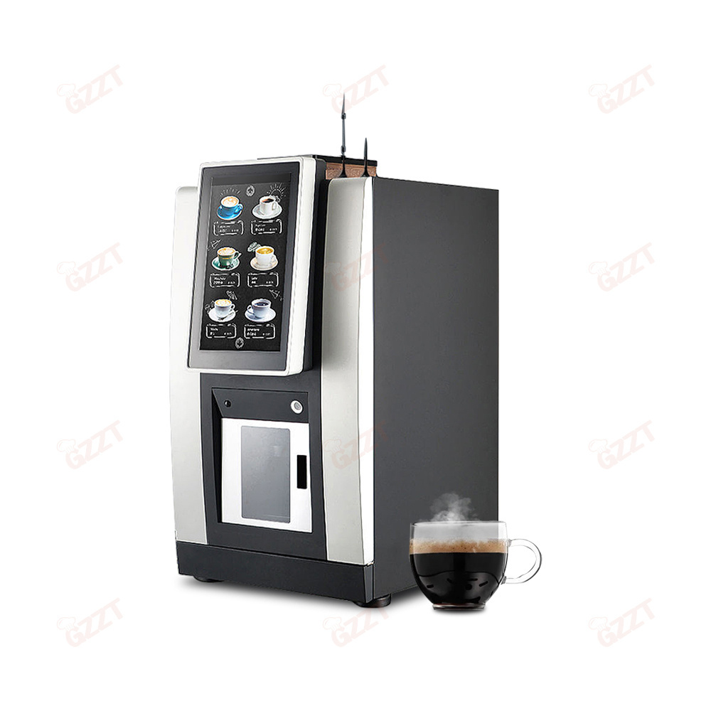 Auto cup drop Fresh Grinding Instant  Automatic Coffee Vending Machine Cashless Advanced Bean To Cup Espresso Vending Machine