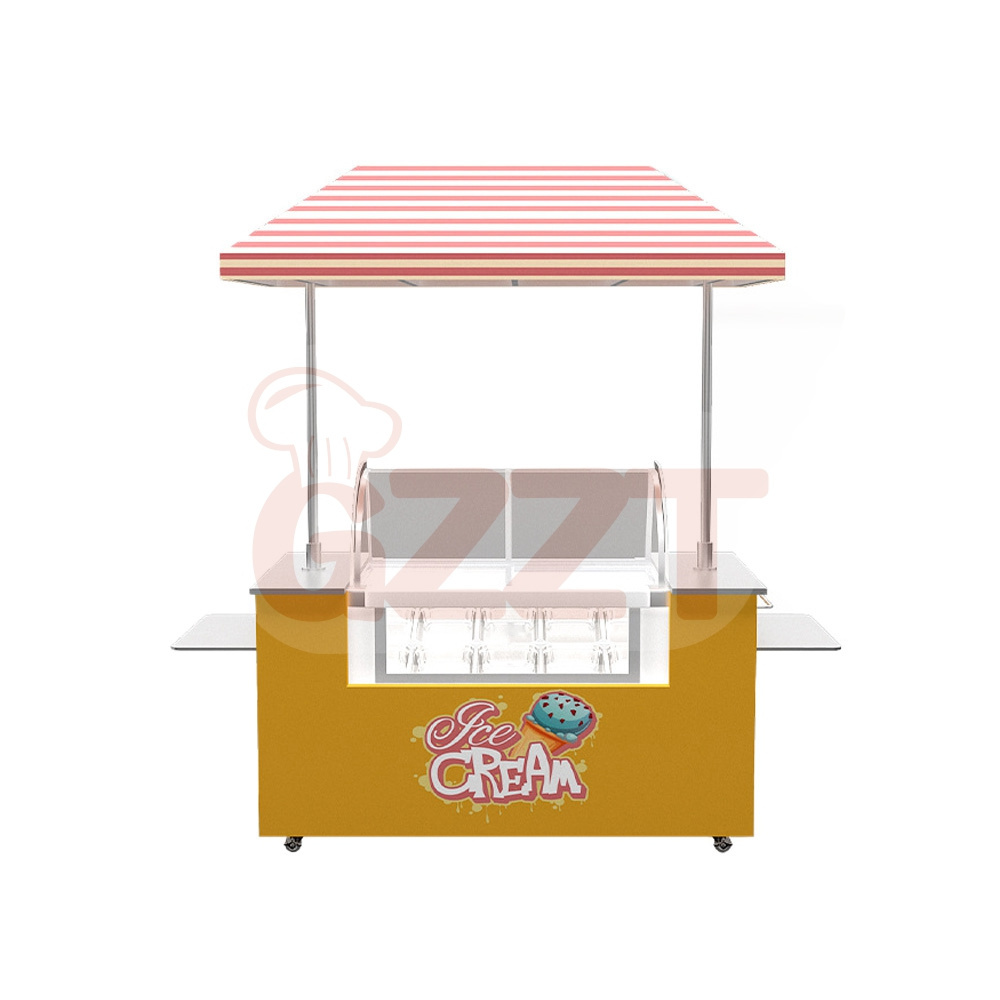 OEM Mobile Street Fast Tricycle Food Truck Customized Street Kitchen Ice Cream Vending Van Electric Hot Dog Cart