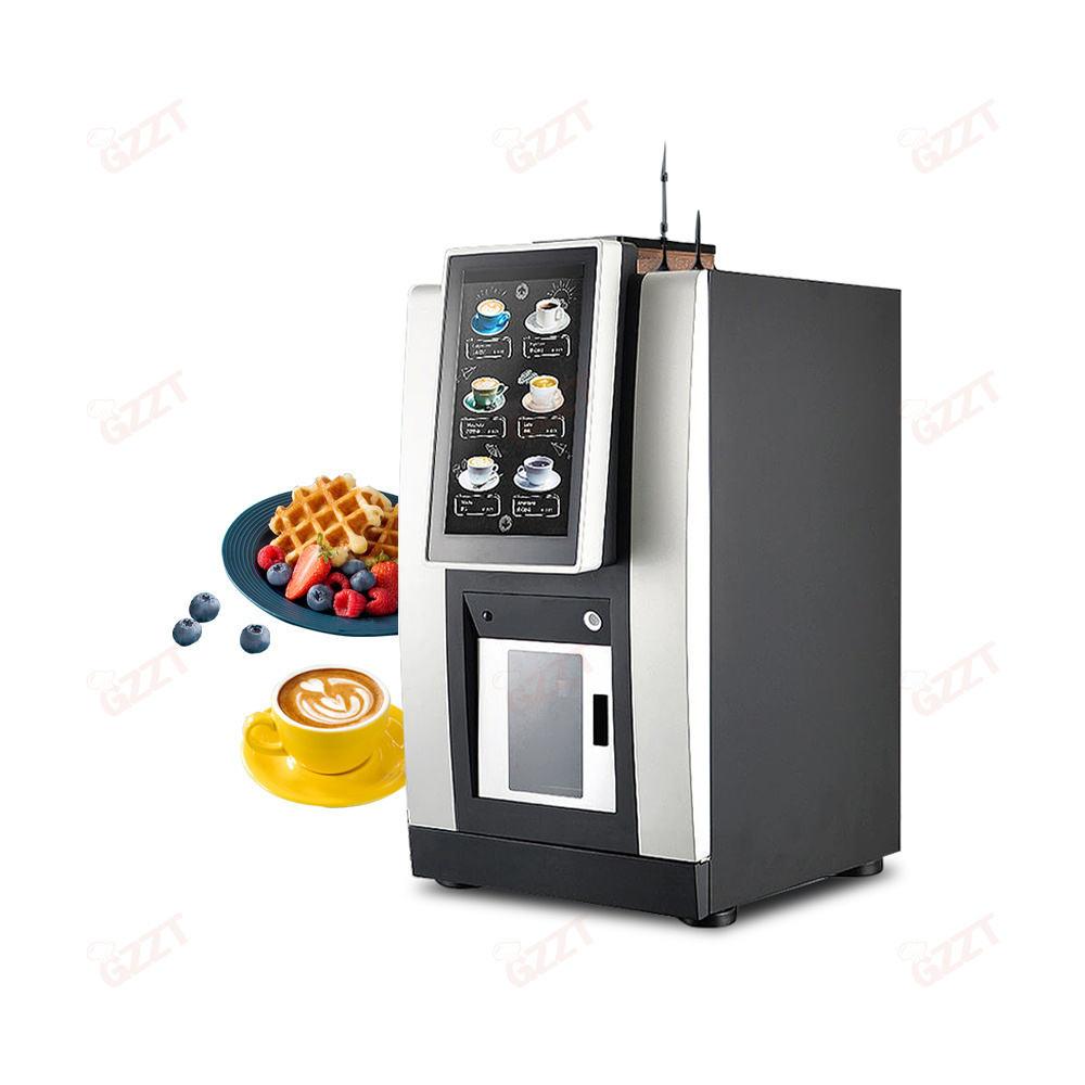 Auto cup drop Fresh Grinding Instant  Automatic Coffee Vending Machine Cashless Advanced Bean To Cup Espresso Vending Machine