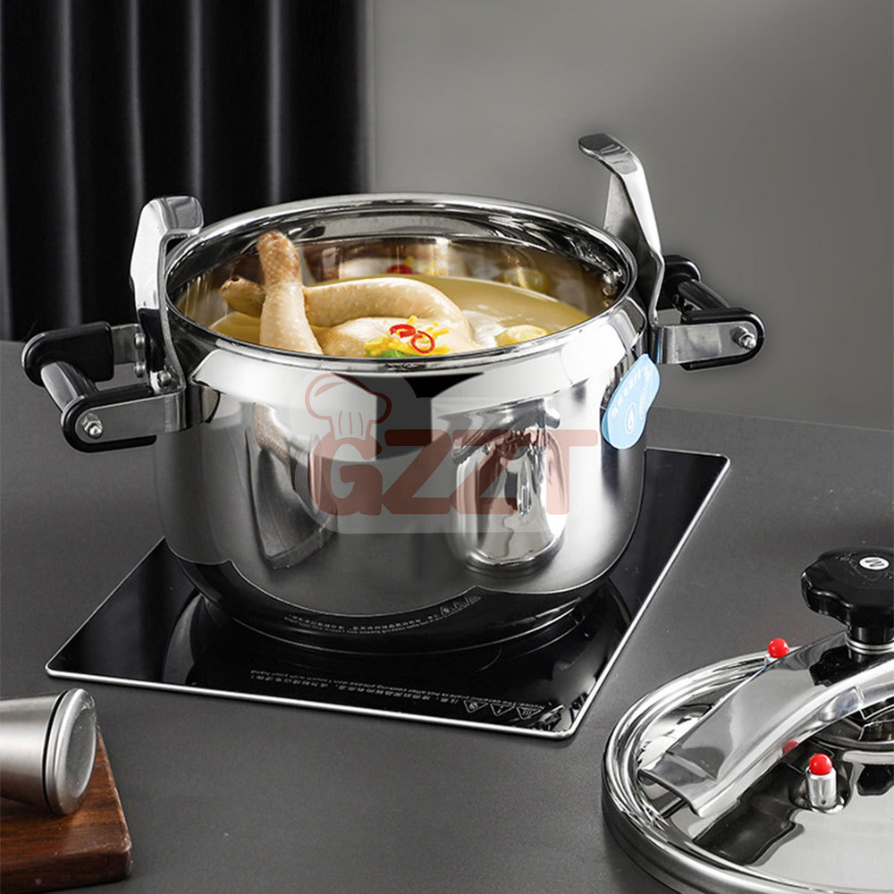 Pressure Cooker 5liter Aluminium stainless steel Quick Cooking Single Handle Stew Soup Pot Kitchen Cookware Cooking Steamer Tool