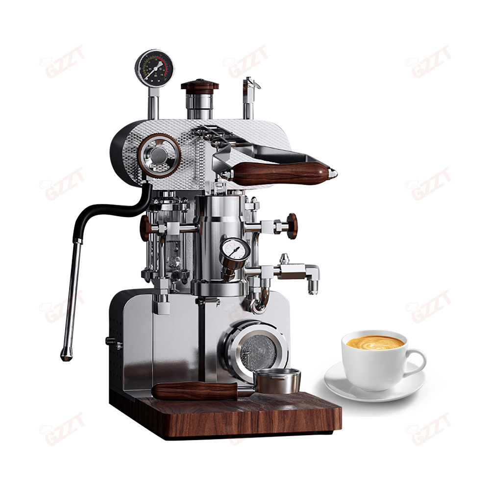 5L Boiler Electric Lever Pull Manual Stainless Steel Espresso Coffee Machine Italian Multifunctional Hand Press Coffee Maker