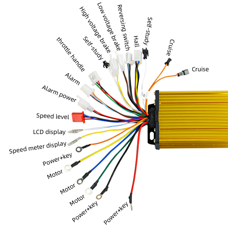 Factory OEM ODM 36v 48v 60v 350w 500W EV AC ebike speed brushless motor controller for electric bike bicycle