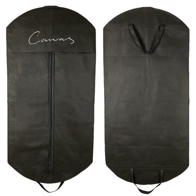 Non-Woven Cloth Suit Coat Garment Bag Wholesale Breathable Reusable Suit Cover Bag For Storage And Travel