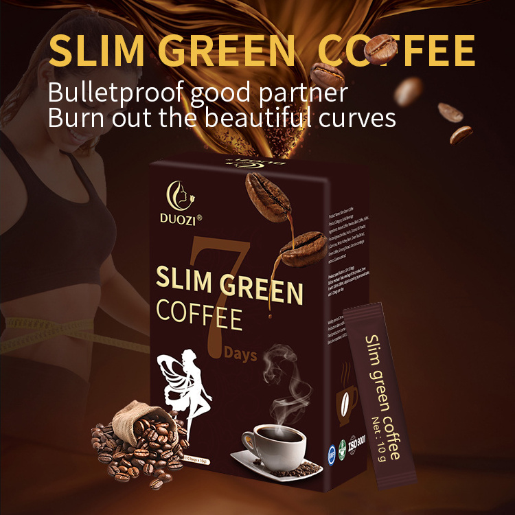 OEM Private Label Natural Healthy Diet Control Slim Green maca energy coffee Weight Loss Green Coffee